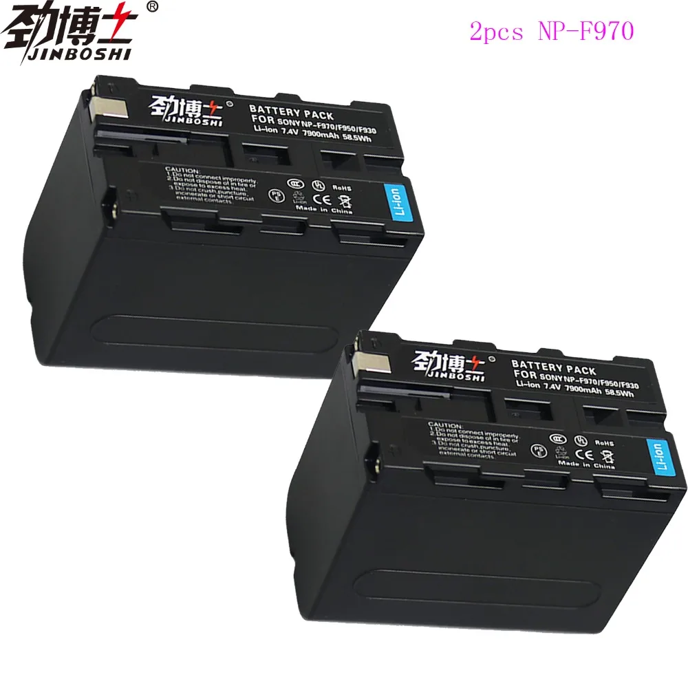

Hot sale 2pcs 7900mAh NP-F960 NP-F970 NP F960 NP F970 Li-ion battery For Sony NP-F550 NP-F770 NP-F750 NPF960 NPF970 battery