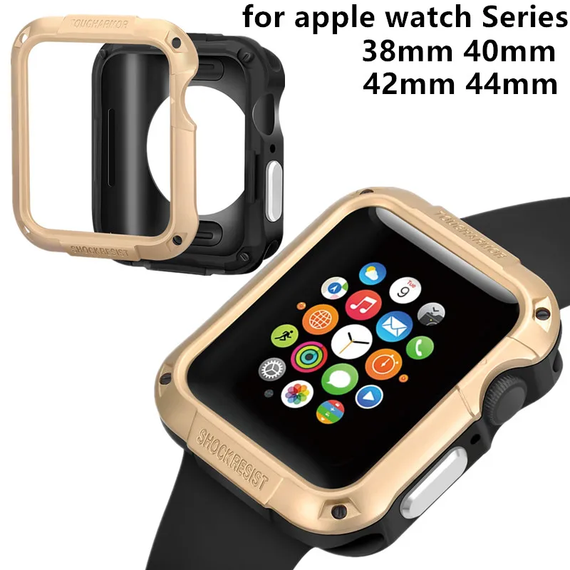 Чехол для часов с защитой от падения apple watch Series 44 мм 40 42 38 защитный чехол из ТПУ iwatch