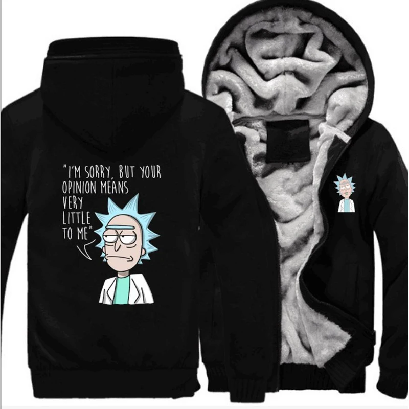 Hot Sale Winter Autumn Hoodies Rick and Morty Cosplay Costume Warm Fleece Coat Sportswear Jacket Hoodie