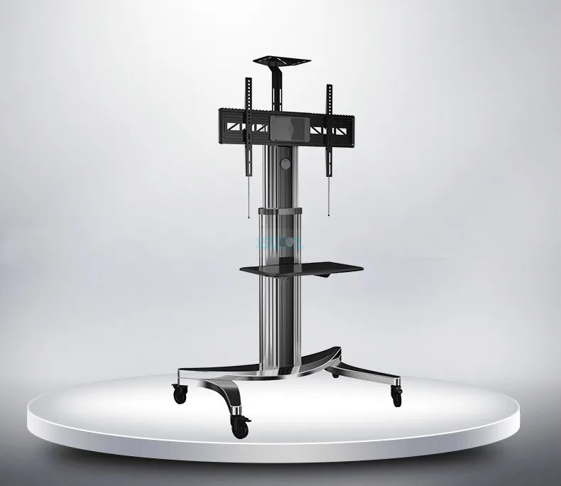 المحمول التلفزيون عربات الطابق حامل ل LCD LED البلازما شقة لوحات الوقوف مع عجلات المحمول صالح ل 32-65 بوصة ماكس دعم 45 KG
