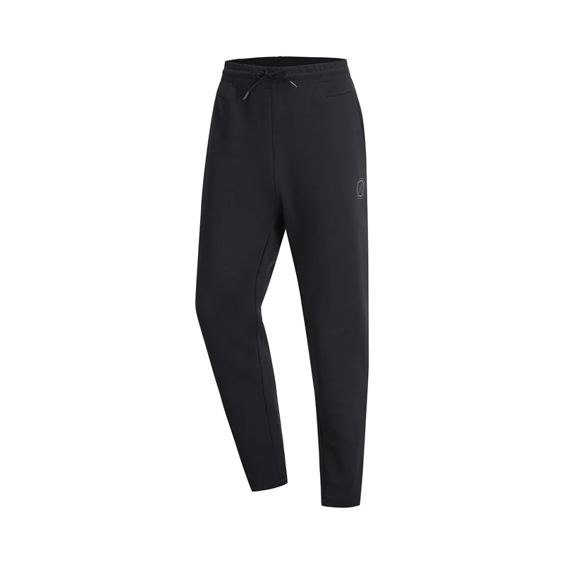 Li-Ning, мужские спортивные штаны серии Wade, 66% хлопок, 34% полиэстер, обычная посадка, на завязках, спортивные штаны, брюки AKLP131 MKY447 - Цвет: AKLP131-1H