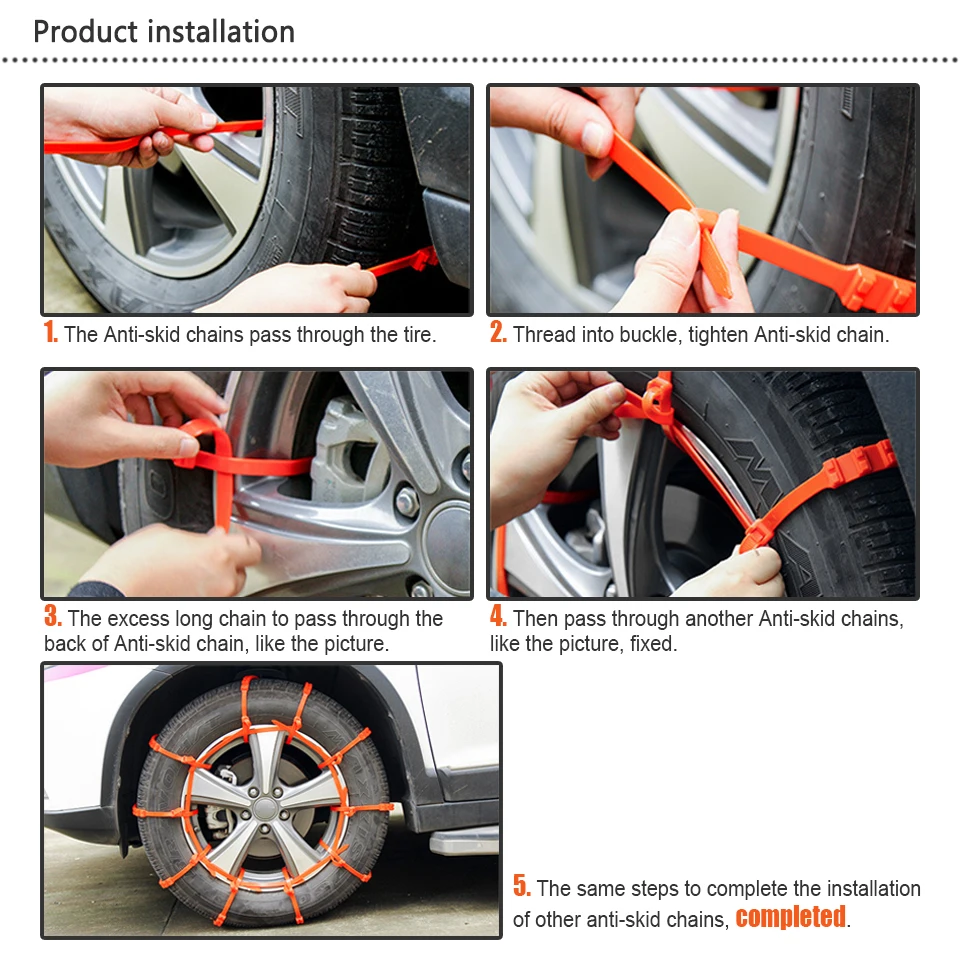 NWIEV 10 шт. зимние Нескользящие зимние цепи для BMW X5 E53 F30 F10 E46 E39 E90 E60 F20 Mercedes W205 W204 W211 Audi A5 A6 C5 C6 A4