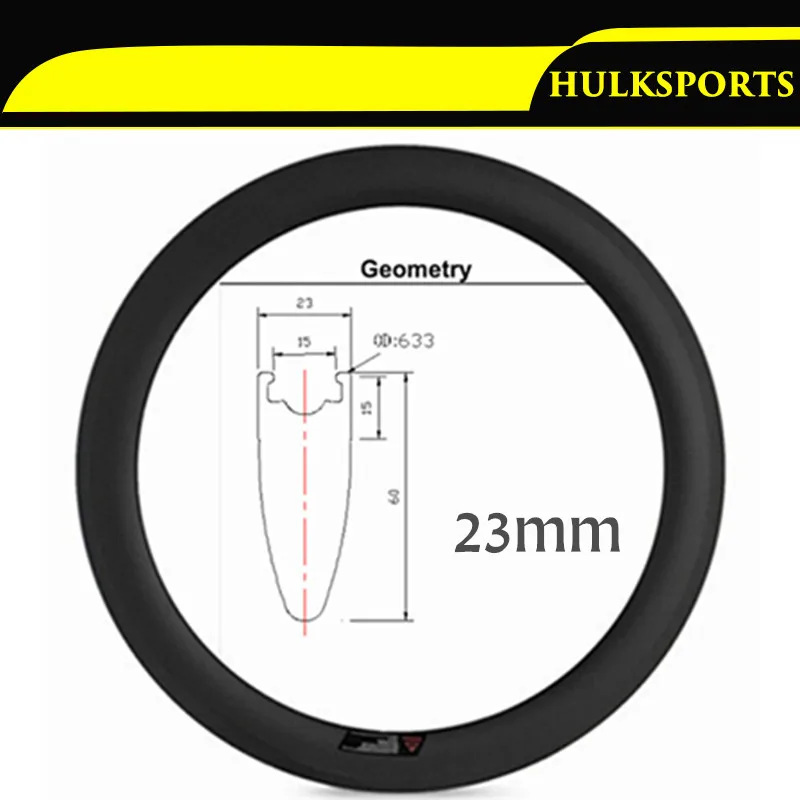 Cheap bicycle parts Carbon Clincher Rims 60 mm UD Fiber Basalt Road