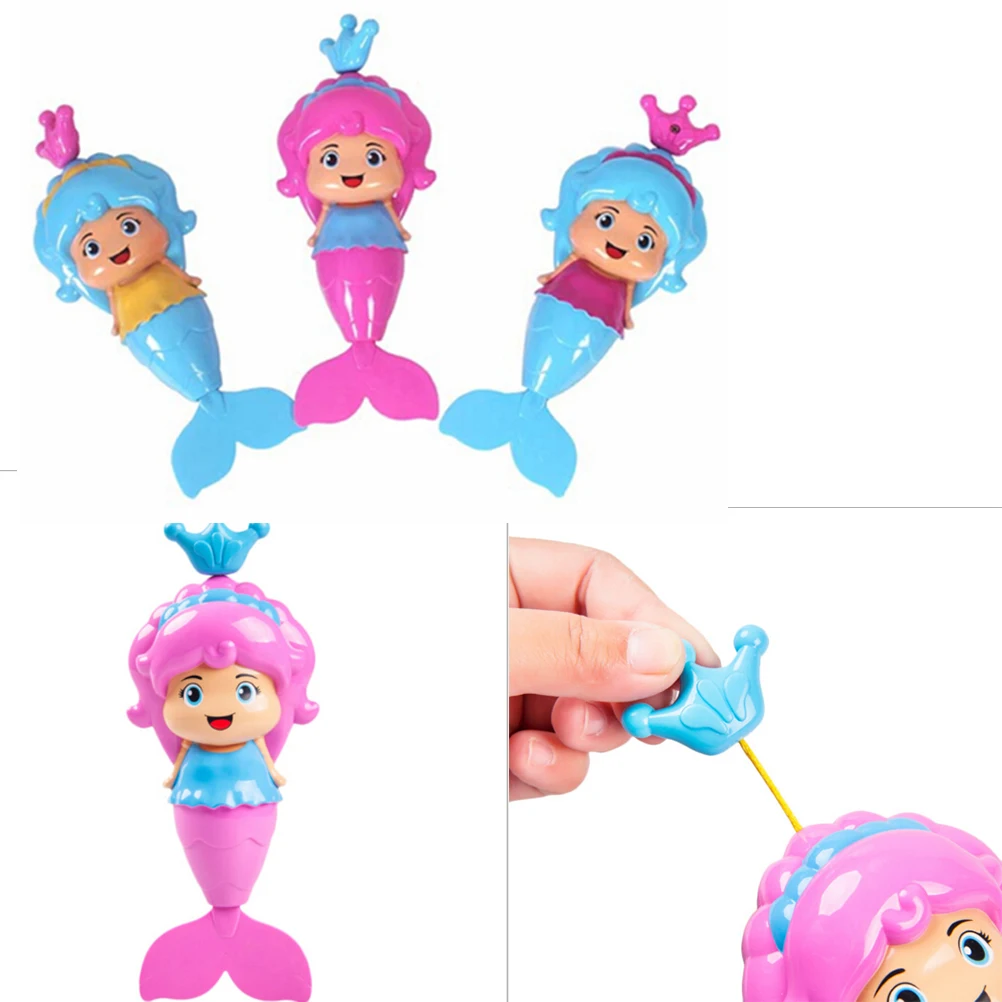 Детская Классическая купальная Русалочка заводная игрушка для ванны, заводная игрушка, водная игрушка, Мультяшные развивающие обучающие игрушки