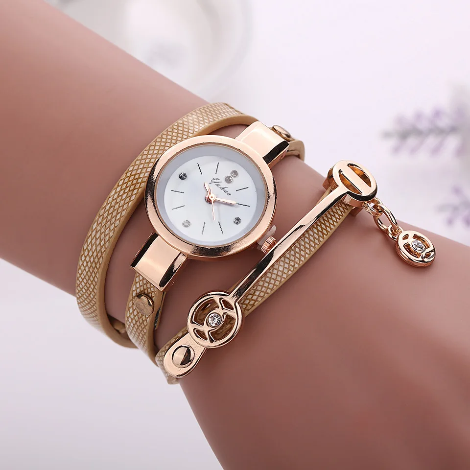

NANBO Women Watches Fashion Casual Bracelet Watch Women Relogio Leather Rhinestone Analog Quartz Watch Clock Female Montre Femme