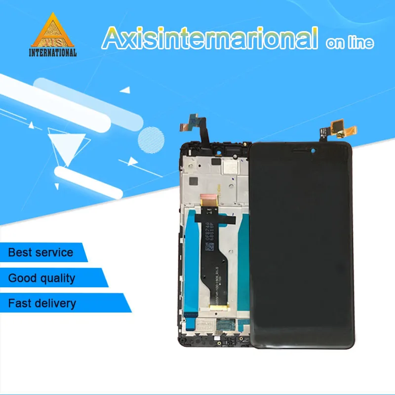 Axisinternational LCD Screen Display Touch Digitizer With Frame For 5 5 Xiaomi Redmi Note 4X ROM