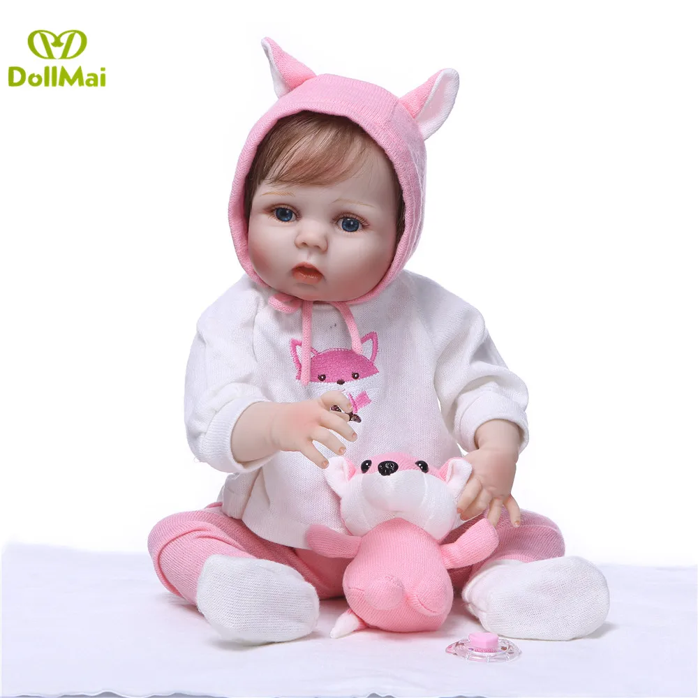Кукла Reborn DollMai для девочек 22 ཱི см одежда с лисой силикон всего тела|Куклы| |