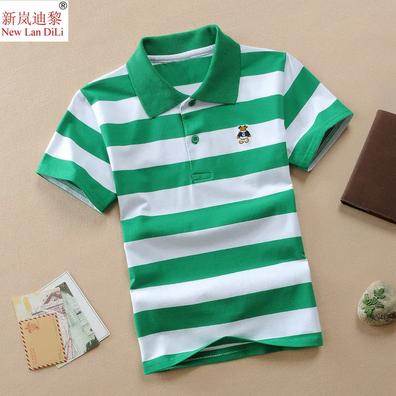 best T-Shirts Boys T Shirts Summer 2022 Kids Tops Children T Shirt For Boys Short Sleeve V-neck Striped Cotton Clothes 2 4 6 8 10 12 14 Years supreme shirt