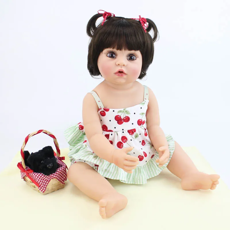 BZDOLL эксклюзивный 55 см полный корпус силиконовый винил Reborn Baby Doll Игрушки для девочек уникальные Новорожденные Bebe живые Младенцы подарок на день рождения