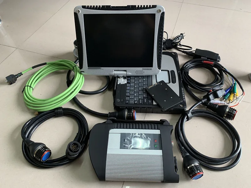 Mb star sd c4 лучший obd2 сканер mb Подключение по 2020 03 SSD с toughbook cf 19 ноутбук i5cpu полный