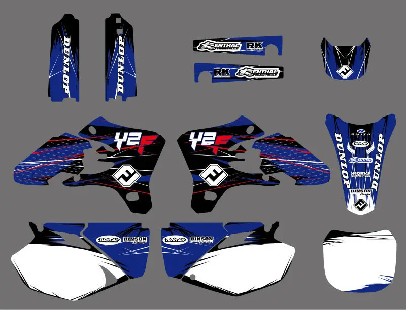 

GRAPHICS & BACKGROUNDS DECALS STICKERS Kits for Yamaha YZ250F YZ450F YZF250 YZF450 2003 2004 2005 YZF 250 450