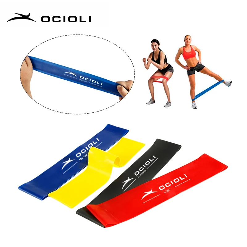 

Fitness Resistance Band set 4 Levels Elastic Latex Strength Training Athletic Rubber Loops Bands Workout Fitness Equipment