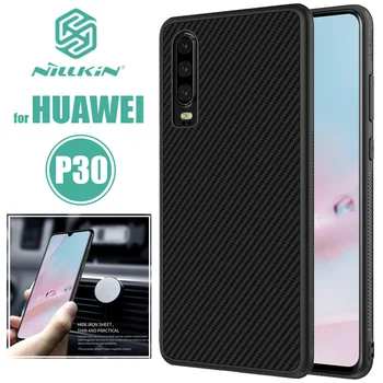 

Huawei P30 Case Nillkin Synthetic Fiber Hard Back Cover Iron Magnetic Case for Huawei P30 Pro / P30 Lite