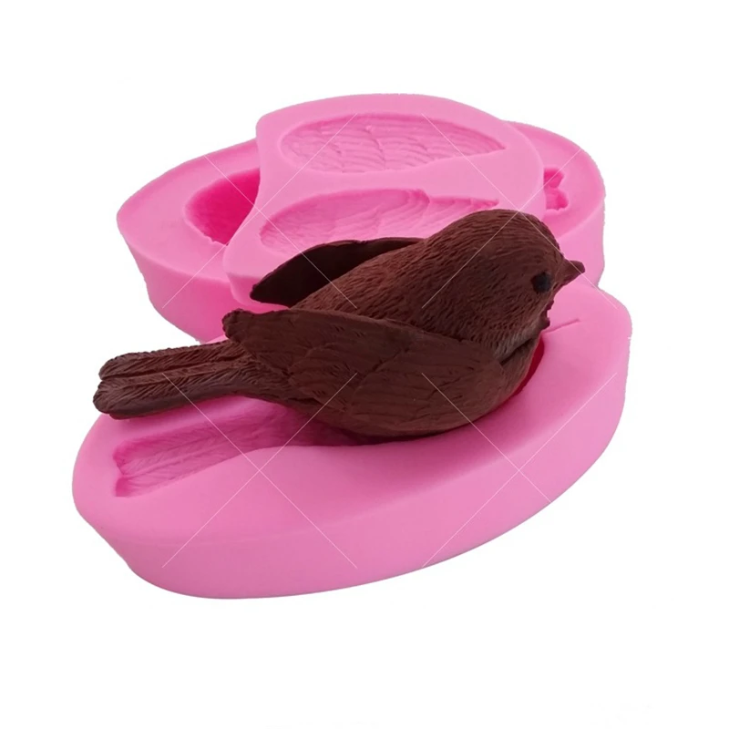 

3D Forest Bird Silicone Molds Fondant Cake Decor Mold Silicone Polymer Clay Mold Chocolate Sugarcraft Mould