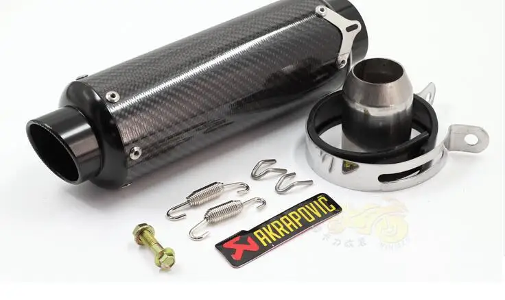 ID51mm escape akrapovic tubo escape moto CNC углеродистая выхлопная труба akrapovic