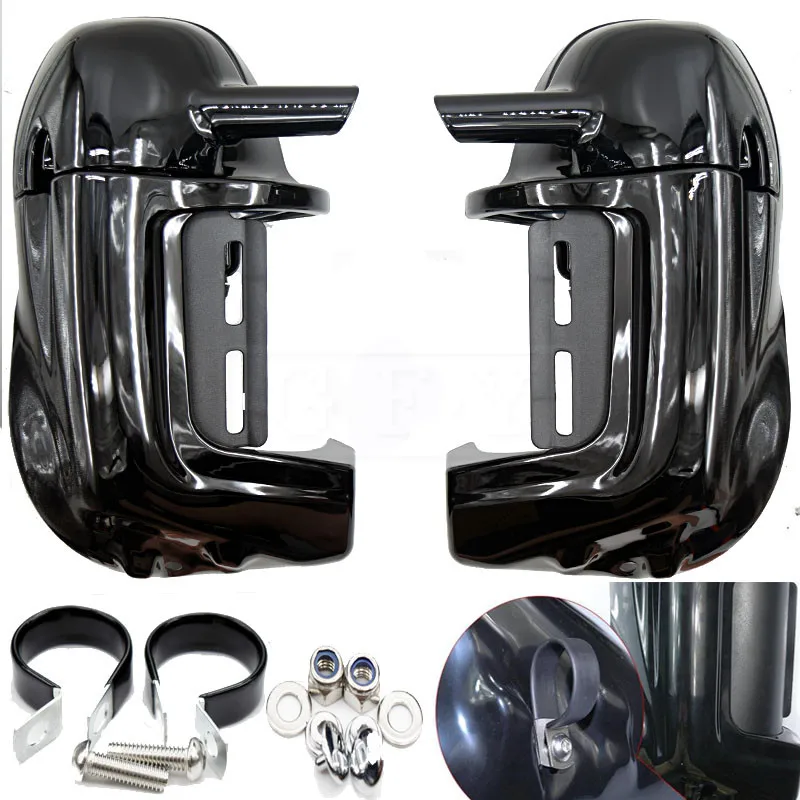 Motorcycle Lower Vented Leg Fairing with Hardware for Harley Touring Electra Glide Road King Road Street Glide FLHR 1983 to 2013