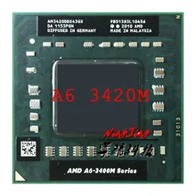 AMD A6-Series A6-3420M A6 3420M 1.5 GHz Used Quad-Core Quad-Thread CPU Processor AM3420DDX43GX Socket FS1