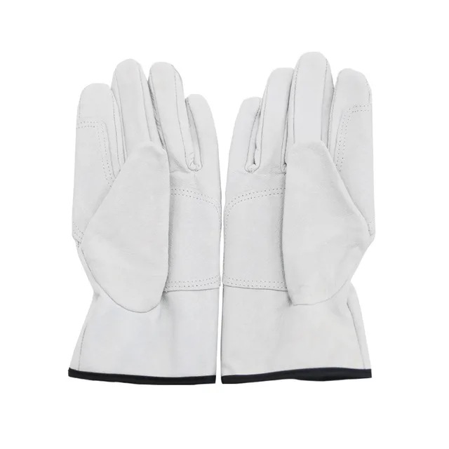 New Leather Work Safety Gloves Soft Pig Skin Better Grip For Garden Working Driving Riding  Hands Protection 1