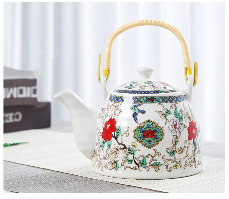 7 шт./лот 1 чайник 6 чайных чашек Цзиндэчжэнь керамический чайный набор посуда для напитков чайная посуда домашняя кофейная чашка для молока воды кружка ручка чайник контейнер