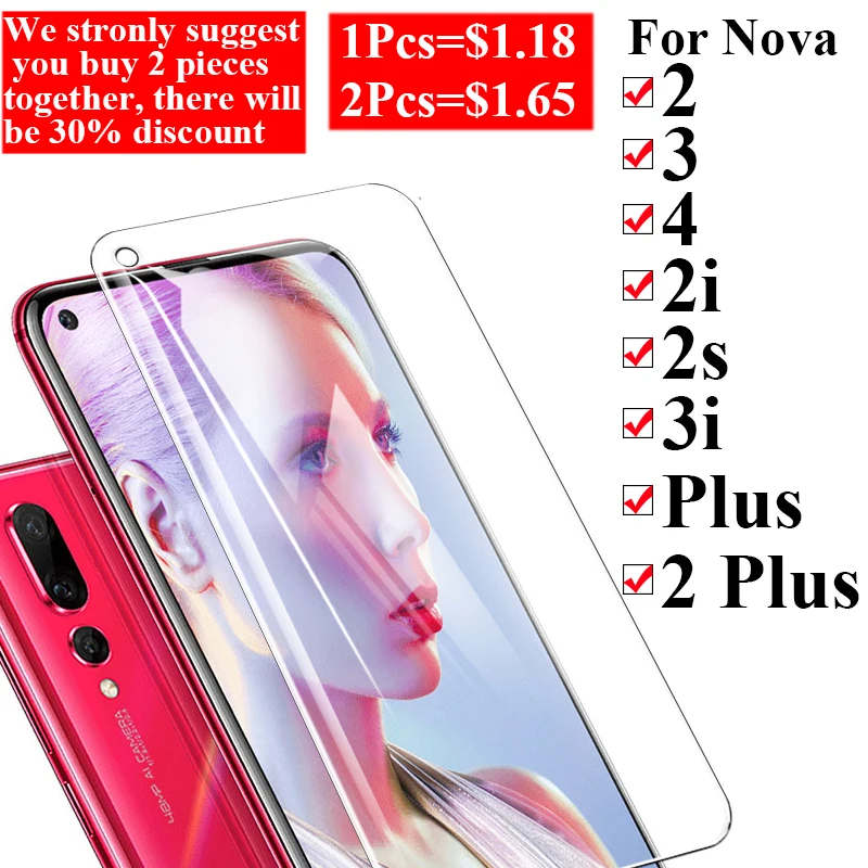 Защитное стекло на huawei Nova 4 защитная пленка для экрана 2i 2 s Plus 3 3i I S Закаленное