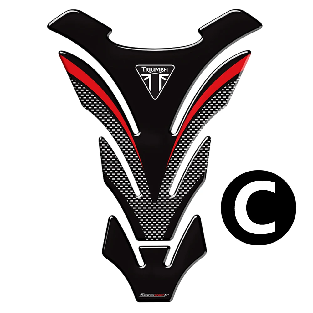 3D защитная накладка на бак мотоцикла Наклейка Наклейки чехол для Triumph 675R Tiger 800 XC скорость тройной - Цвет: C