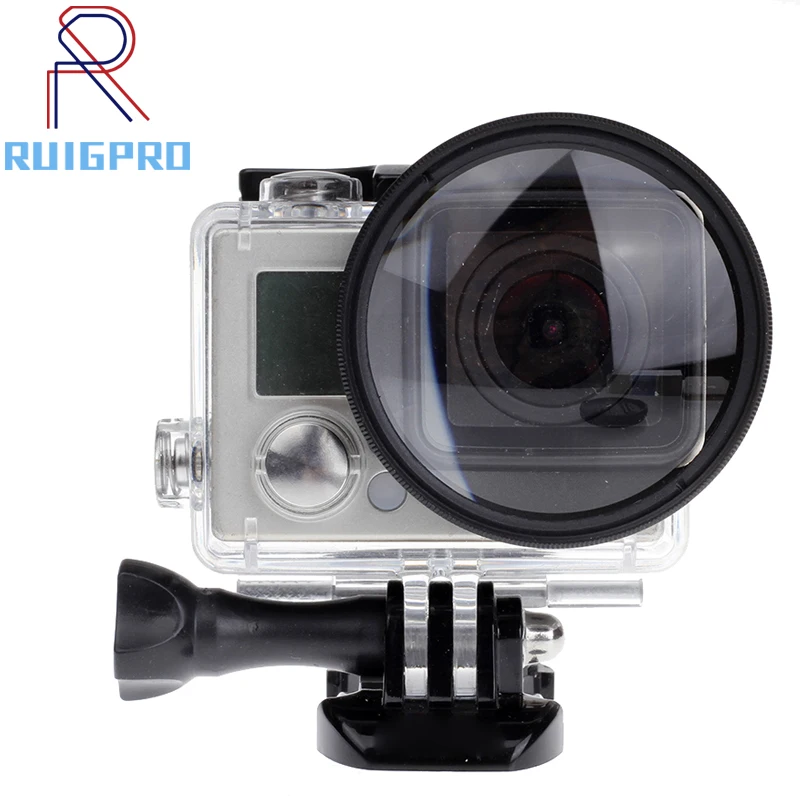 Для Gopro 4/3 + фильтр 52 мм крупный план 10 макрообъективов адаптер кольцо для gopro Hero +/3