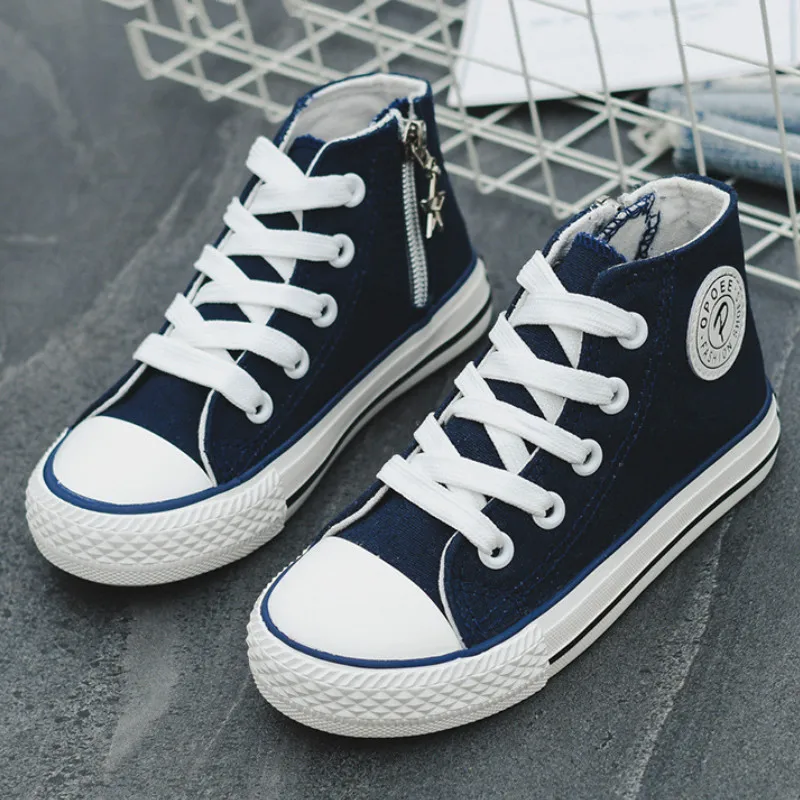 

2019 Canvas Children Shoes Sport Breathable Boys Sneakers Brand Kids Shoes for Girls White Casual Child Flat Boots 25-38