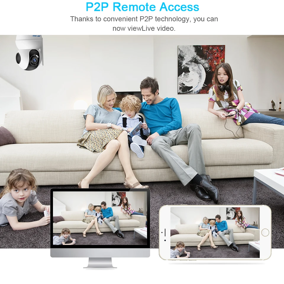 BESDER Full HD 1080P Беспроводная ip камера с дистанционным обзором 2.0MP CCTV WiFi