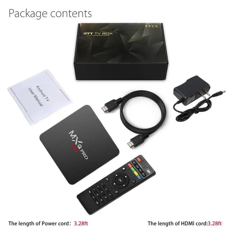 MXQ pro 4K Android 7,1 Smart Box 4K HD 3D 2,4G WiFi S905W четырехъядерный Медиаплеер smart tv android tv box 2 ГБ 16 ГБ android tv box