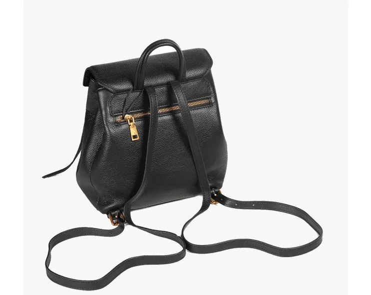  Genuine Leather Texture Soft Belt Backpack School Bag For Women High Quality - 32984050353