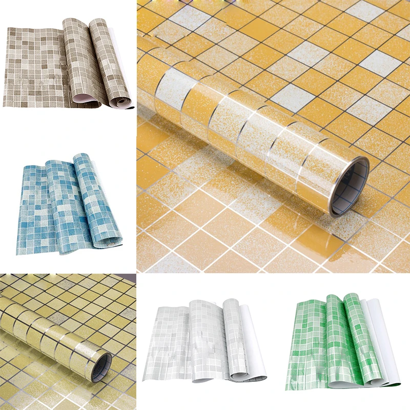 Single Kitchen Anti-Oil Wall Sticker Mosaic Vinyl Stickers Bathroom Tile Modern Waterproof Decorative Film 45 * 100 cm Single Kitchen Anti-Oil Wall Sticker Mosaic Vinyl Stickers Bathroom Tile Modern Waterproof Decorative Film 45 * 100 cm
