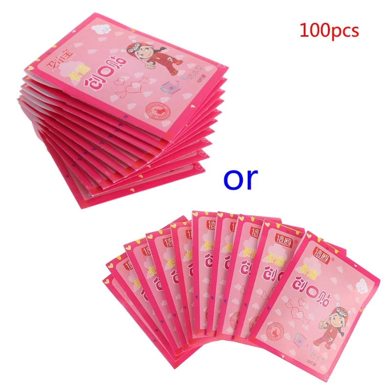 

Drop ShiP 100Pcs Cute Cartoon Adhesive Bandages Waterproof Breathable Wound Plasters Kids