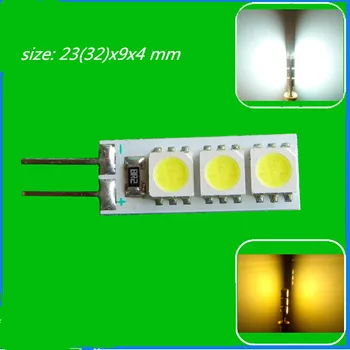 

10pcs 12V G4 LED 9v 1w lamp bulb led g4 9v 1w crystal lamp bulb g4 9v led 1w Small table lamp plug bubble 6-sided SMD 1W DC 9V