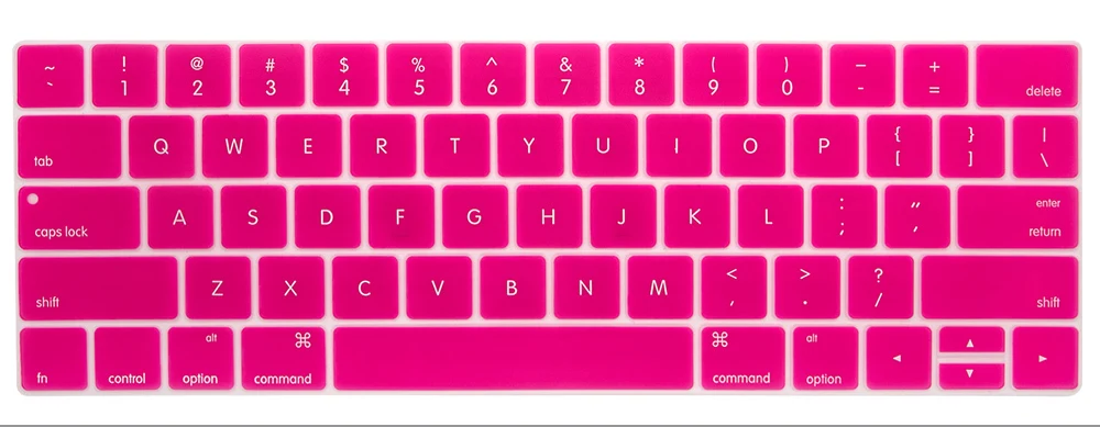 Американский макет английский силиконовый чехол для клавиатуры Skinfor MacBook Pro retina 1" 15" с сенсорным ID и сенсорной панелью A1706 A1707 - Цвет: pink