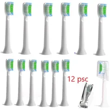 12 шт. в упаковке, Съемные насадки для зубной щетки Philips Sonicare ProResults HX6013/66 HX6930 HX9340 HX6950 HX6710 HX9140 HX6530