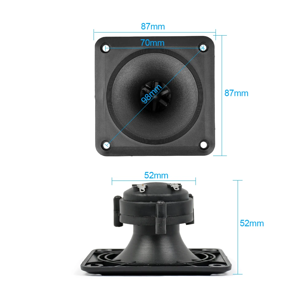 Audio Speakers Piezoelectric Tweeter 87*87MM Loudspeaker Piezo Tweeter Treble Audio Speaker 2pcs For Home Theatre