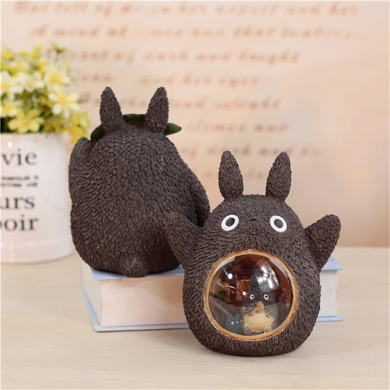  Cute Totoro Lamp Resin LED Night Light Cartoon Chinchilla Landscape Star lights Bedroom Bedside Lam - 4000004606426