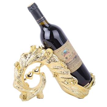 

Creative Europe Resin Heart Wine Rack Crafts Ornaments Wine Holder Storage Rack Figurines Home Kitchen Cabinet Decor Accessories