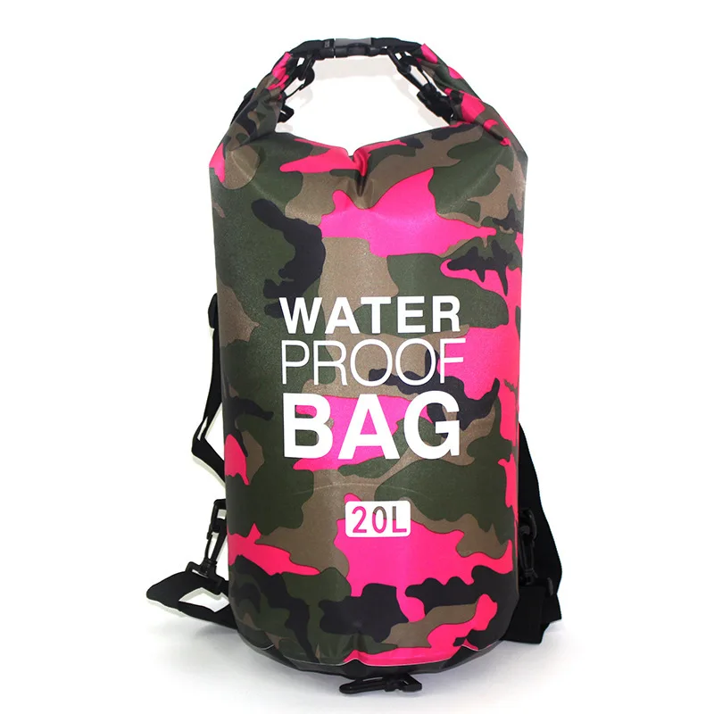 Bolsa de buceo de camuflaje portátil de buceo bolsa de almacenamiento plegable de PVC impermeable para senderismo de Río 2/5/10L