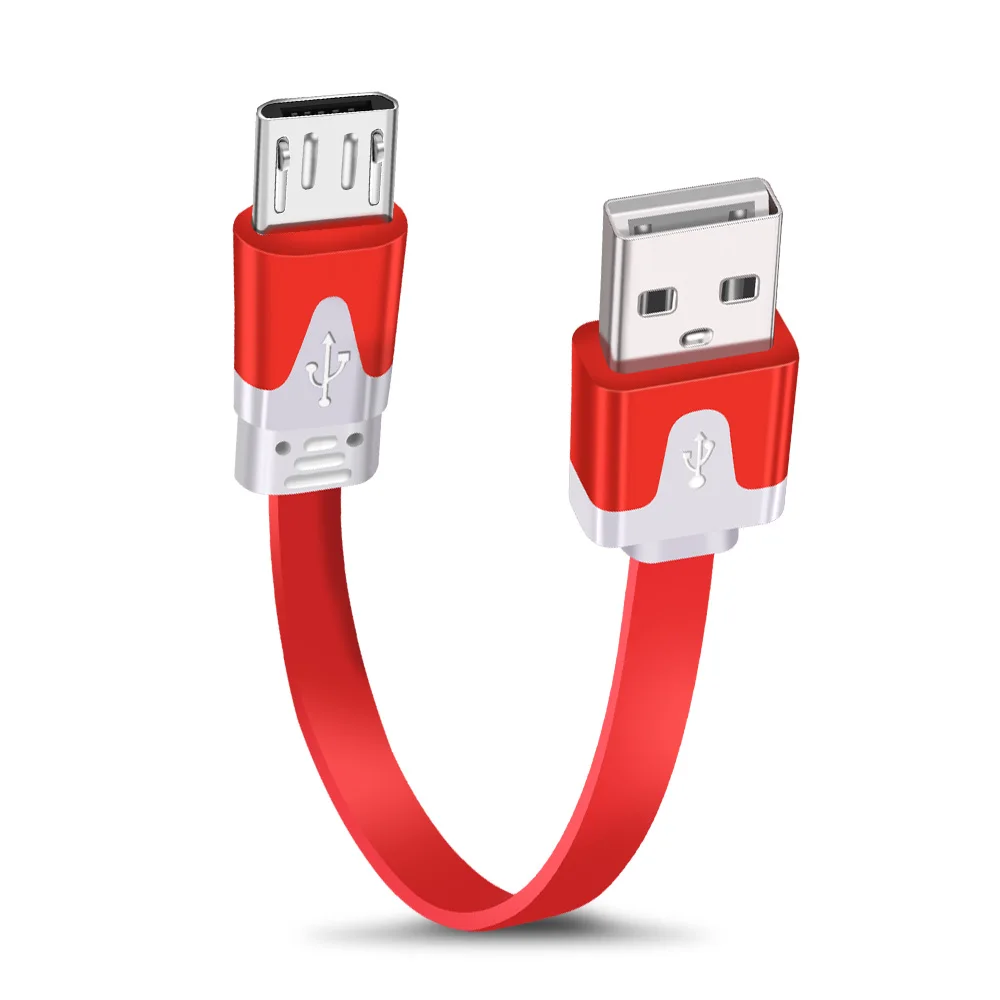 Олаф микро USB кабель 1 м/2 м/3 м Быстрая зарядка синхронизации данных плоский кабель для samsung Xiaomi huawei LG htc Android телефонный кабель - Цвет: red