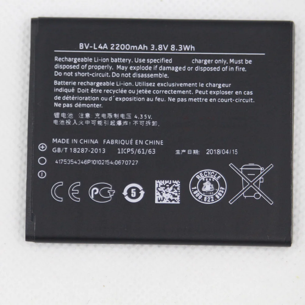 10 шт./лот BV-L4A телефон Батарея для Nokia RM-984 RM-985 Lumia 830 2200 mAh BV-L4A Батарея