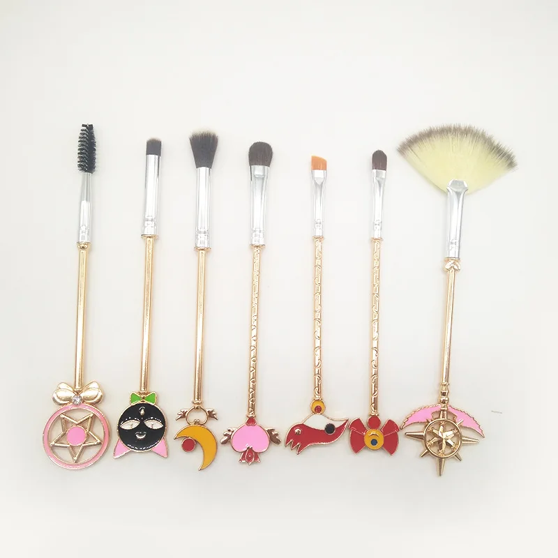 Хит Косметика Кисти Набор Сейлор Мун Косметический комплект кисточек Maquiagem Набор детских инструментов подводка для глаз шейдер бровей мягкие синтетические волосы
