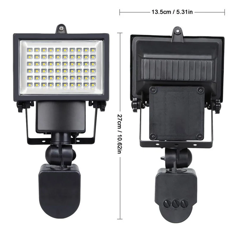 TAMPROAD наружный Солнечный Светодиодный отражатель света 60LED инфракрасный PIR датчик