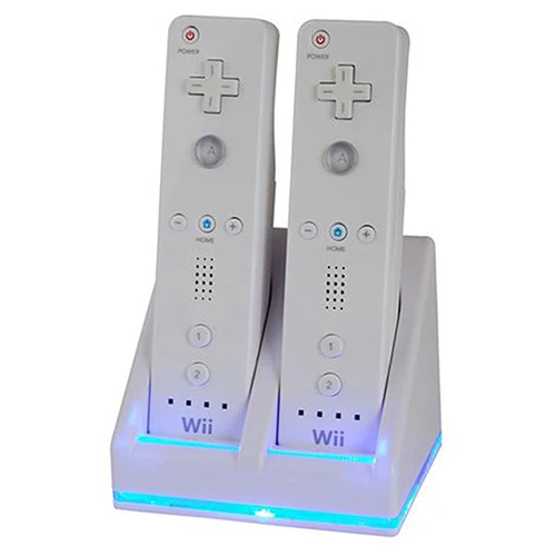 Useful USB Charging Dual Chargers Docking Station Stand for WII Remote