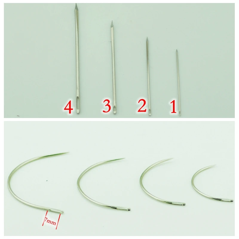 

1 PCS C Type Mattress Weaving needles Canvas Fur coats Leather Triangular Sewing Needle Craft Knitting Tools Sewing Accessories