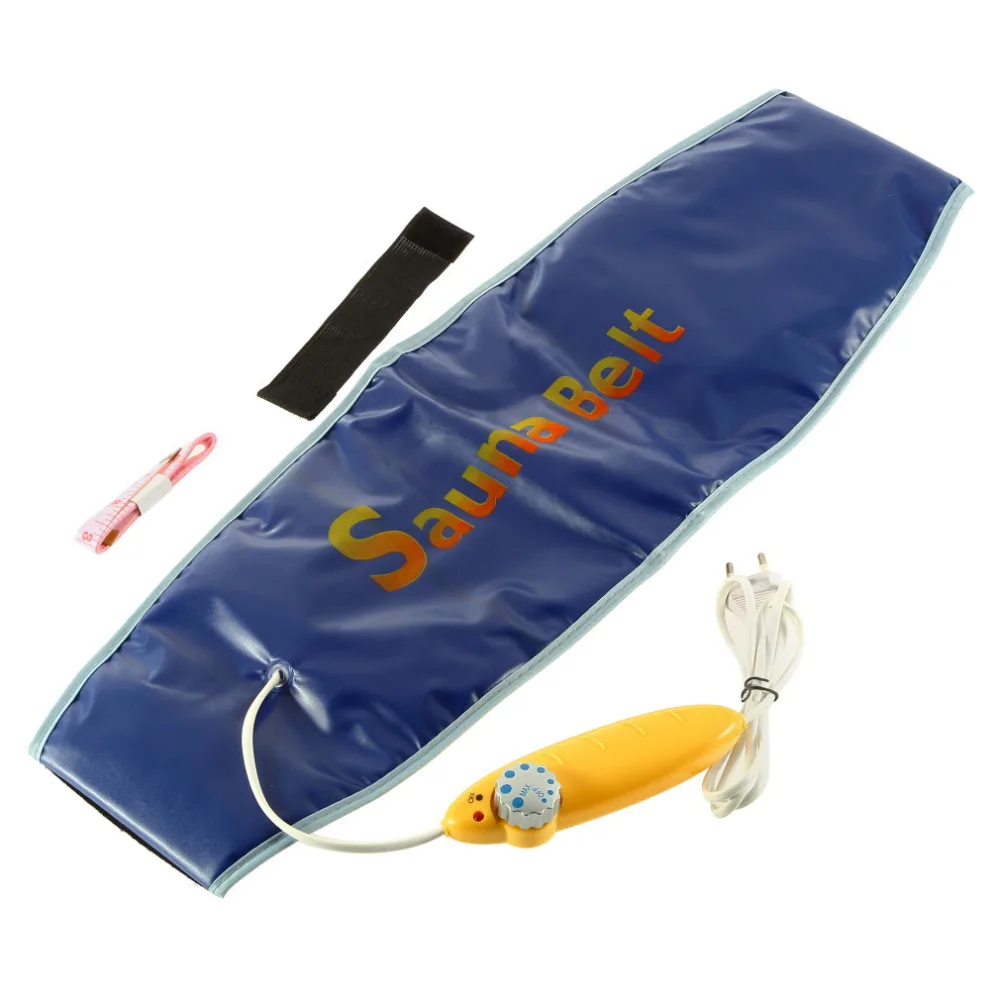 

New Sauna Belt Far Infrared Fat Cellulite Heat Type Slimming Fitness Waist Sweat Belt Blue Quick loss Weight EU Plug