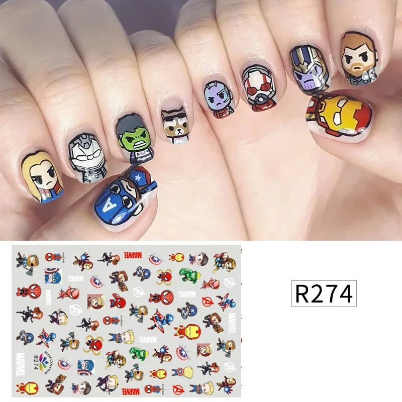 New Snoopy nail sticker mm bean summer small fresh flowers cartoon character stickers nail patch Cute nail sticker