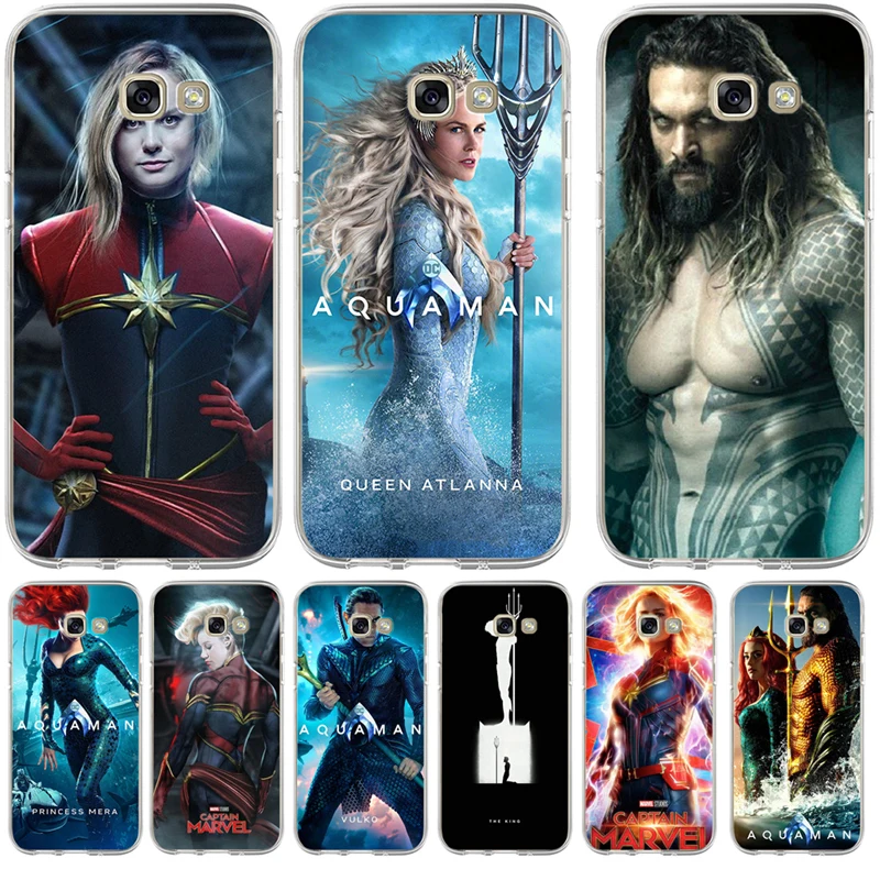 Чехол captain marvel aquaman для Samsung Galaxy S6 S7 S8 S9 Edge Plus A3 A5 A7 A8 2016 2017 2018 J3 J5 J7 2015 |
