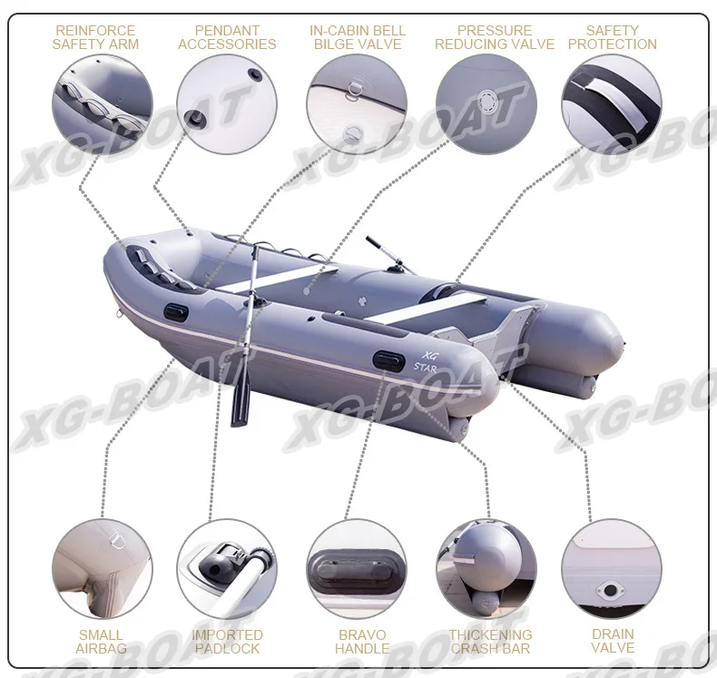XG STAR гребная лодка Одежда высшего качества спасательный плот прочный надувные лодки Высокая загрузка рыбацкая лодка Ocean спасения катере без подвесной