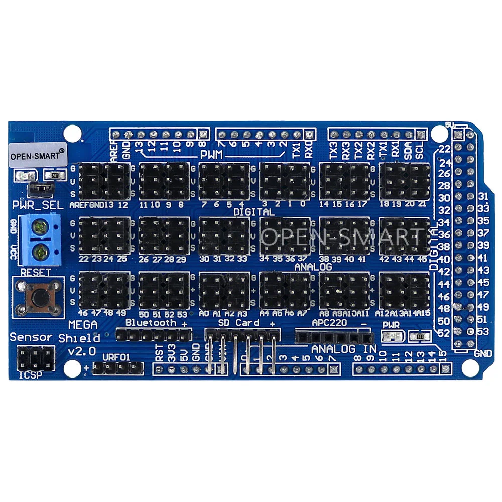 

Mega2560 IO Expansion Shield Module for Mega2560 R3 Rich functional interface for sensor / serial Bluetooth